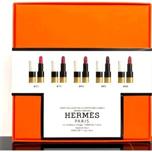 HERMES 5 Piece Lipstick Set Gift Box Brand New
